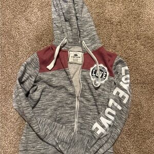 Reflex Gray and Maroon Hoodie